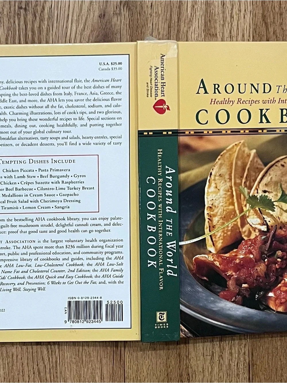 1st Ed 1996 spiral bound American Heart Association Around the World Cookbook